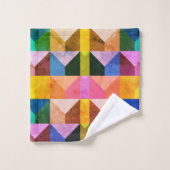 Vintage stijl, geometrisch driehoek ontwerp bad handdoek (Wasdoekje)
