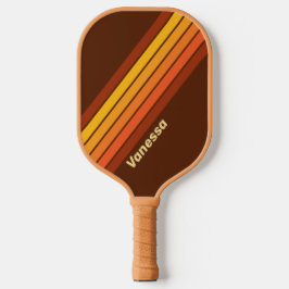 Vintage Stijl Gestreept met Naam Pickleball Paddle