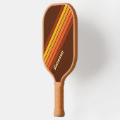 Vintage Stijl Gestreept met Naam Pickleball Paddle (Links)