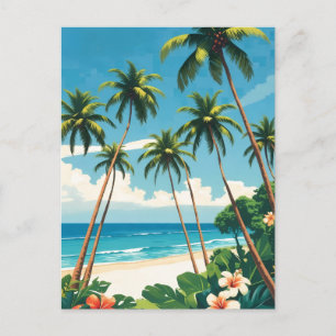 Vintage stijl Hawaiaanse reis Aloha uit Hawaï Feestdagenkaart