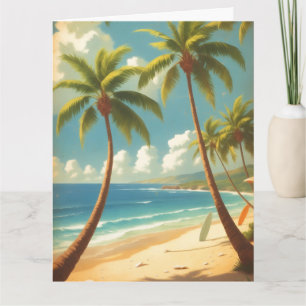 Vintage stijl Hawaiaanse reis Aloha uit Hawaï Kaart