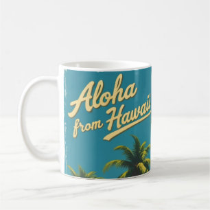 Vintage stijl Hawaiaanse reis Aloha uit Hawaï Koffiemok