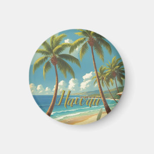 Vintage stijl Hawaiaanse reis Aloha uit Hawaï Magneet