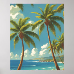 Vintage stijl Hawaiaanse reis Aloha uit Hawaï Poster