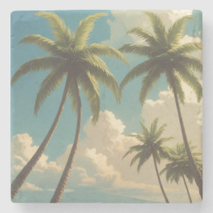 Vintage stijl Hawaiaanse reis Aloha uit Hawaï Stenen Onderzetter