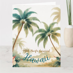 Vintage stijl Hawaiaanse reis Honolulu Kaart