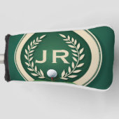 Vintage stijl heraldiek embleem aangepaste naam iv golfheadcover (Voorkant)