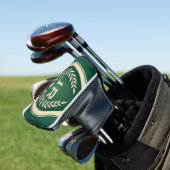 Vintage stijl heraldiek embleem aangepaste naam iv golfheadcover (Insitu)