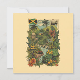 Vintage stijl Jamaica reis illustratie kaart