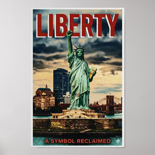 Vintage stijl 'Liberty Reclaimed' poster (Voorkant)