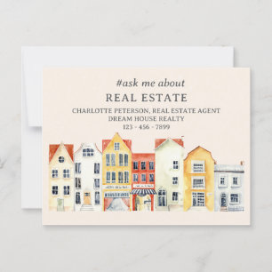 Vintage Stijl Makelaar Promotie Briefkaart