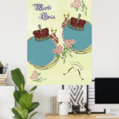 Vintage stijl Mardi Gras Poster (Thuiskantoor)