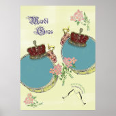 Vintage stijl Mardi Gras Poster (Voorkant)