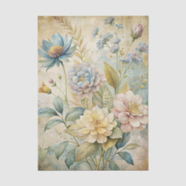 Vintage Stijl Pastel Bloemen Achtergrond Tissuepapier