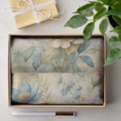 Vintage Stijl Pastel Bloemen Achtergrond Tissuepapier (Geschenk)