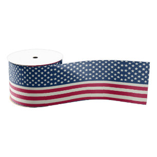 Vintage stijl patriottische Amerikaanse vlag Grosgrain Lint