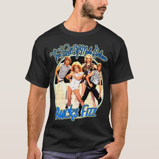 Vintage stijl popgroep t-shirt (Voorkant)