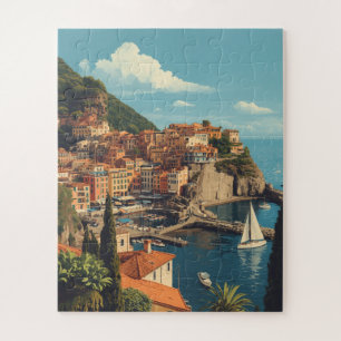 Vintage stijl Portofino Genova Italië Legpuzzel