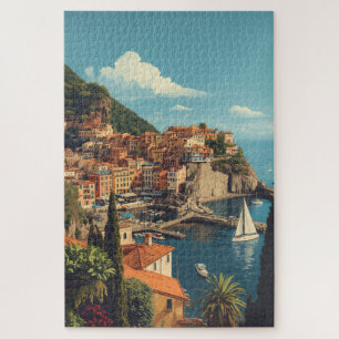 Vintage stijl Portofino Genova Italië Legpuzzel