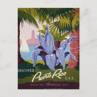 Vintage-Stijl Puerto Rico Briefkaart