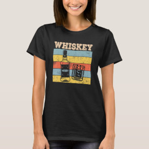 Vintage stijl retro gedistrobeerde whiskey bier al t-shirt