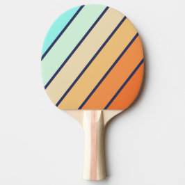 Vintage Stijl Retro Krachtige Strepen Tafeltennisbatje