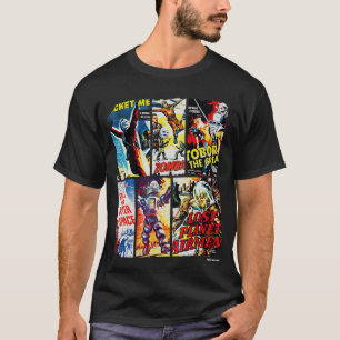 Vintage stijl Sci Fi Horror Film Poster Collage f T-shirt