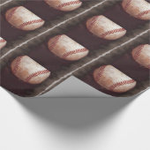 Vintage stijl sepia honkbal artwork cadeaupapier (Hoek)