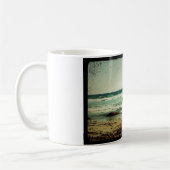 Vintage stijl surfer silhouet koffiemok (Links)