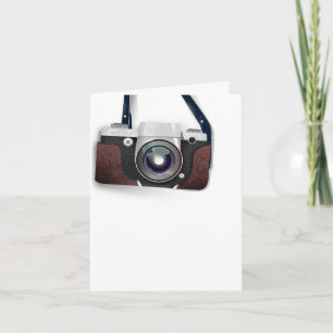 Vintage stijl vintage camera notitiekaartje