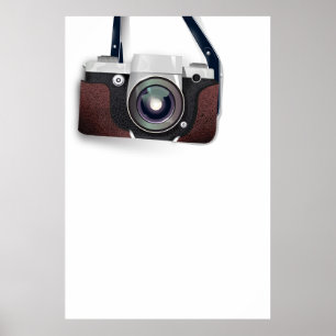 Vintage stijl vintage camera poster