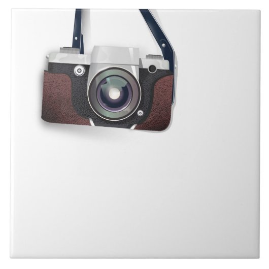 Vintage stijl vintage camera tegeltje (Voorkant)