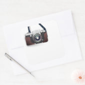 Vintage stijl Vintage camera Vierkante Sticker (Envelop)