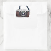 Vintage stijl Vintage camera Vierkante Sticker (Tas)