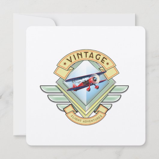 Vintage stijl vlucht badge (Voorkant)