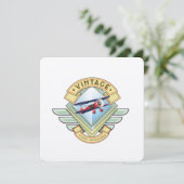 Vintage stijl vlucht badge (Staand voorkant)