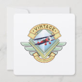 Vintage stijl vlucht badge (Achterkant)