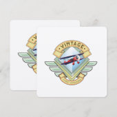 Vintage stijl vlucht badge (Voorkant / Achterkant)