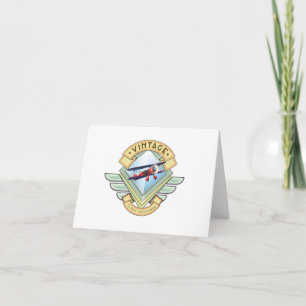 Vintage stijl vlucht badge feestdagen kaart