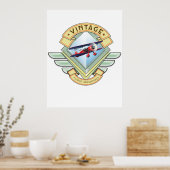 Vintage stijl vlucht badge poster (Keuken)