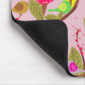 Vintage stijl Vogels en Bloemen Muismat (Hoek)