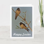 Vintage Stijl Zwaluw Vogels Portret Kaart (Voorkant)