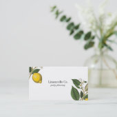 Vintage stijlvolle Lemon Botanische Print Visiteka Visitekaartje (Staand voorkant)