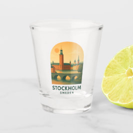 Vintage Stockholm Zweden Reizen – Scandinavië Shot Glas