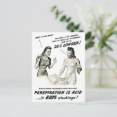 Vintage Stocking Pantyhose Adverteren Briefkaart (Staand voorkant)