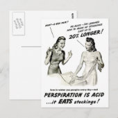 Vintage Stocking Pantyhose Adverteren Briefkaart (Voorkant / Achterkant)