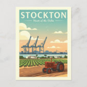 Vintage Stockton California Briefkaart (Voorkant)