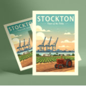 Vintage Stockton California Briefkaart