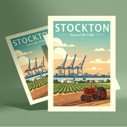 Vintage Stockton California Briefkaart