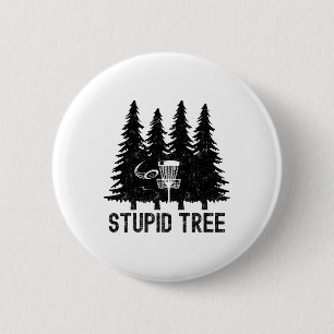 Vintage Stomme Boom Funny Disc Golf Speler Citaat  Ronde Button 5,7 Cm